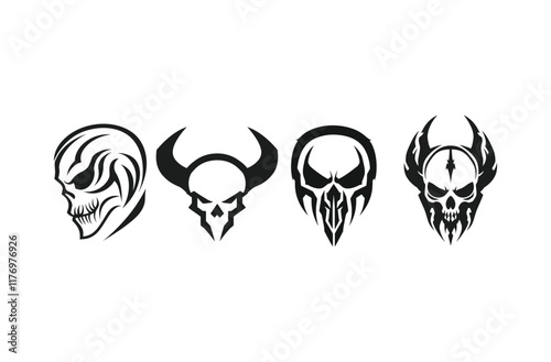 Skull Vector Silhouette design