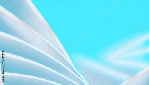 Abstract cyan and aqua diagonal gradient stripes with a smooth texture, perfect for modern design, branding, or digital background