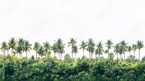Wallpaper Mural Lush palm trees line a vibrant tropical landscape in bright daylight Torontodigital.ca