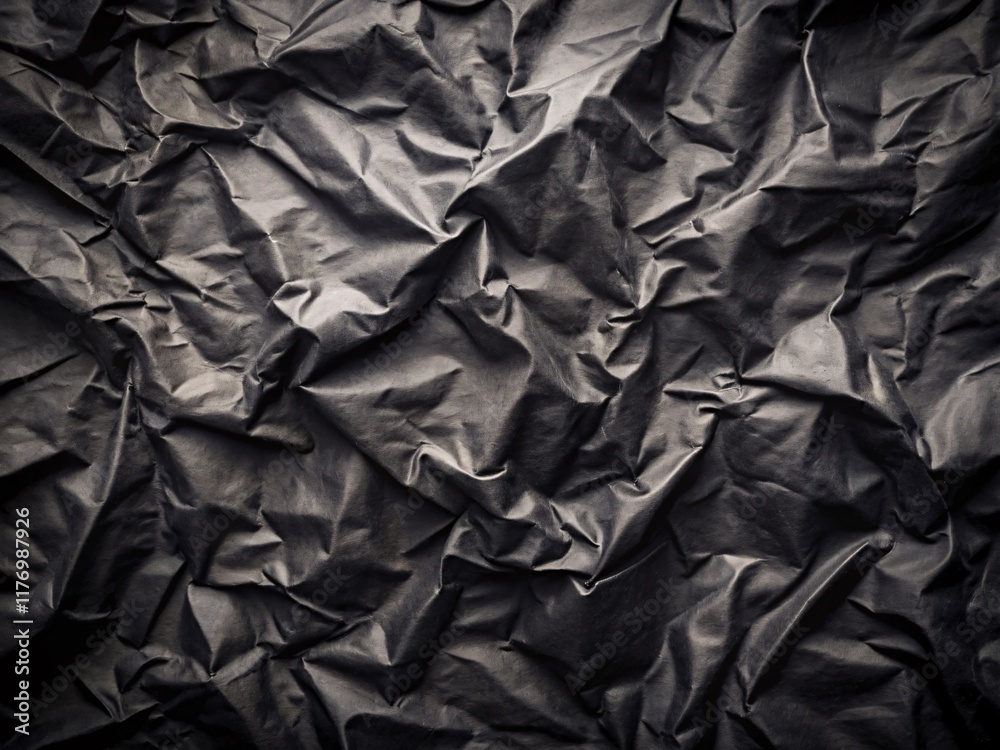 crumpled black paper