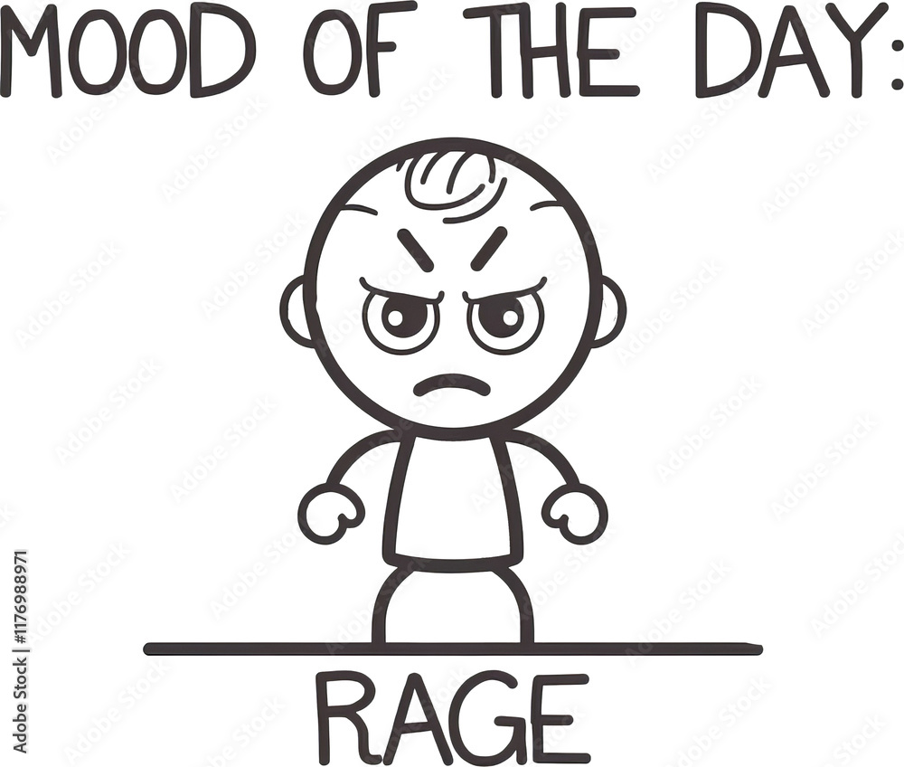 Mood of the Day Stickman Clipart Vector Illustration Mood of the Day Stickman Clipart Vector Illustration
