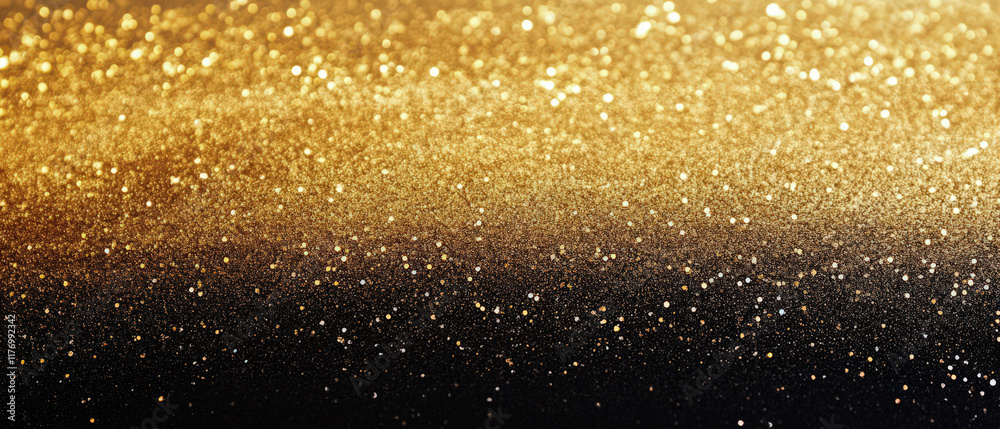 A gold and black background with a lot of glitter A gold and black background with a lot of glitter