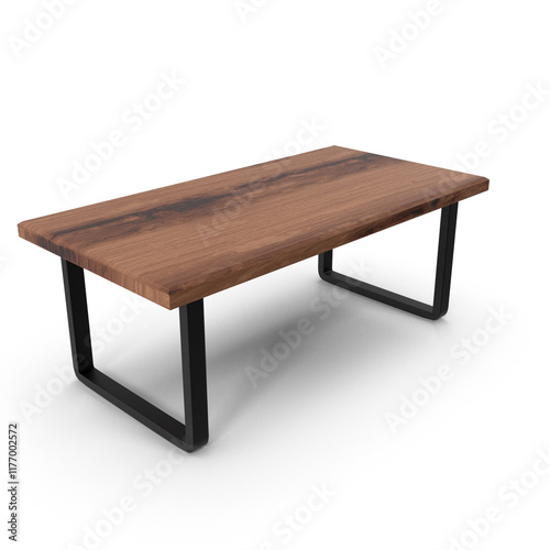 wooden table isolated