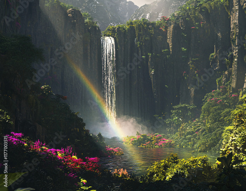 Rainbow Waterfall Paradise photo