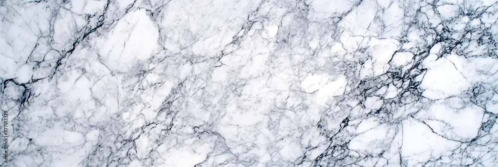 Fototapeta premium Elegant White and Gray Marble Pattern on Luxurious Marble Wall Background for Interior Design and Decoration