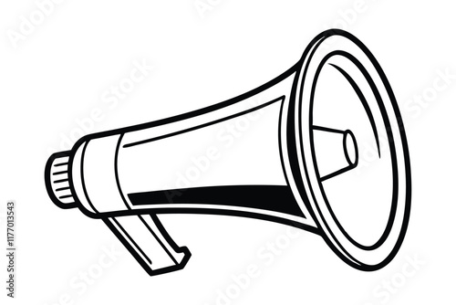 Line art illustration of a megaphone2.eps