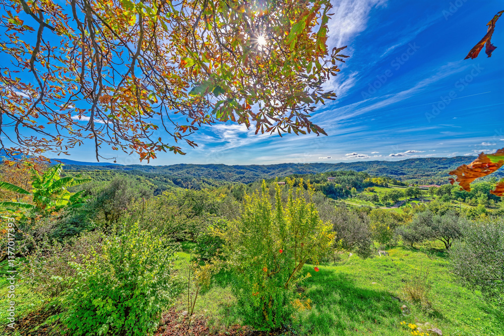 landscape with sky, Hum, Istria, Croatia, Europe, October 2024 landscape with sky, Hum, Istria, Croatia, Europe, October 2024