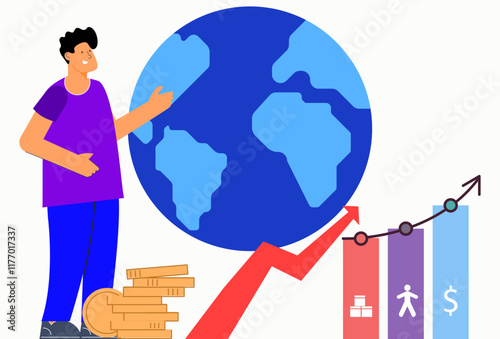 Trade Concept Illustration Stylish and Beautiful