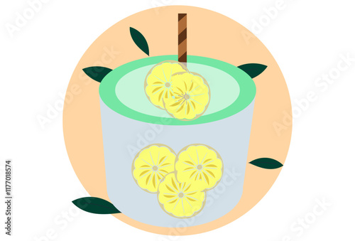 Gin Tonic Concept Illustration Stylish and Beautiful