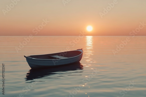 A beautiful Sunset seen the fishing boat
