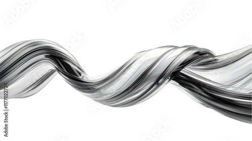 SciFi Cable Wire Illustration isolated on a transparent background
