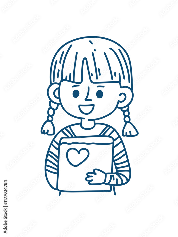 tech-savvy child doodle illustration tech-savvy child doodle illustration
