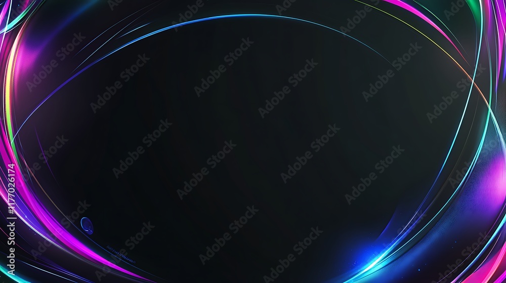 Abstract Neon Swirls Dark Background Design Abstract Neon Swirls Dark Background Design