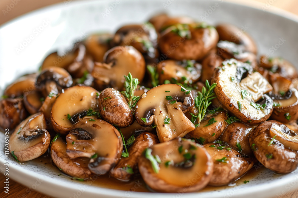 Sautéed mushrooms with rosemary and parsley Sautéed mushrooms with rosemary and parsley