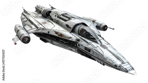 Spaceship isolated on a transparent background