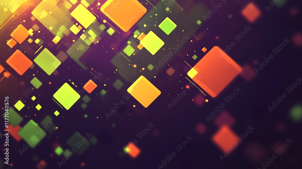 Abstract Colorful Squares Illuminated Background Design Abstract Colorful Squares Illuminated Background Design