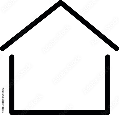 house on white background.