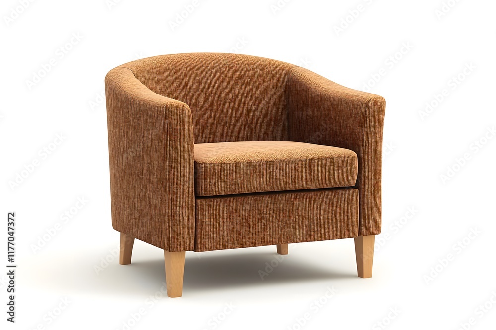 Relax in Style: Brown Fabric Armchair