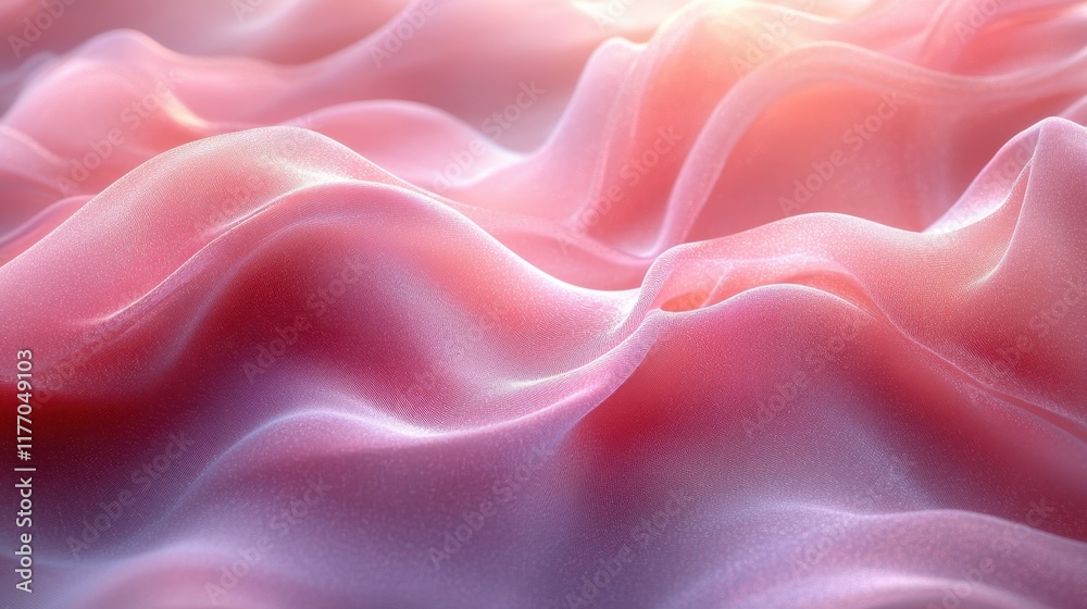 Fototapeta premium A muted pink backdrop featuring faint curved lines creating a soft wave pattern and a clean middle area 