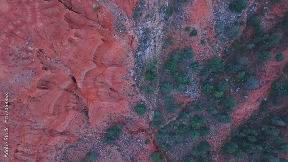 Aerial view from drone of erosion formations and gullies in Villastar. Teruel region. Teruel Province, Aragon, Spain, Europe Aerial view from drone of erosion formations and gullies in Villastar. Teruel region. Teruel Province, Aragon, Spain, Europe
