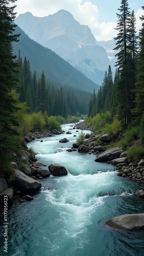 river in the mountains