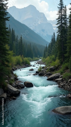river in the mountains
