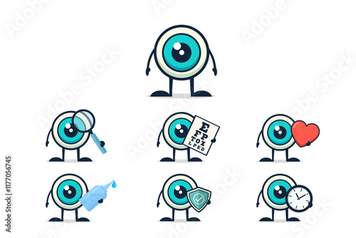 Comprehensive Eye Care Icon Set – A Collection of Eye-Themed Designs for Vision and Health Concepts