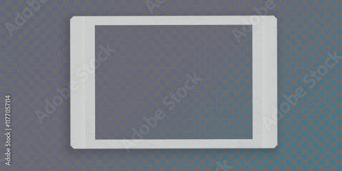 Empty photo frames. Digital snapshot image. Template or mockup for design. Vector illustration.