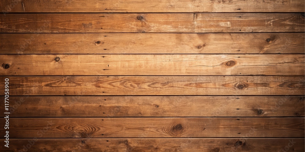 Obraz premium Rustic Wooden Planks A Background of Horizontal Brown Wood Grain Texture