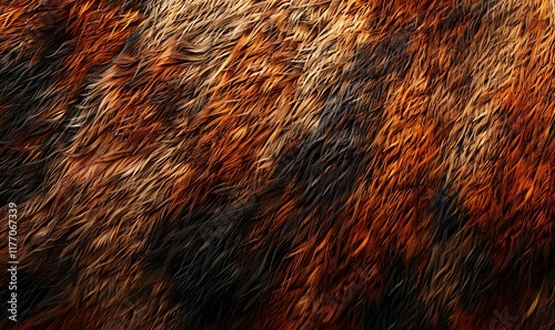 Vibrant abstract textures with detailed fur patterns and rich colors
