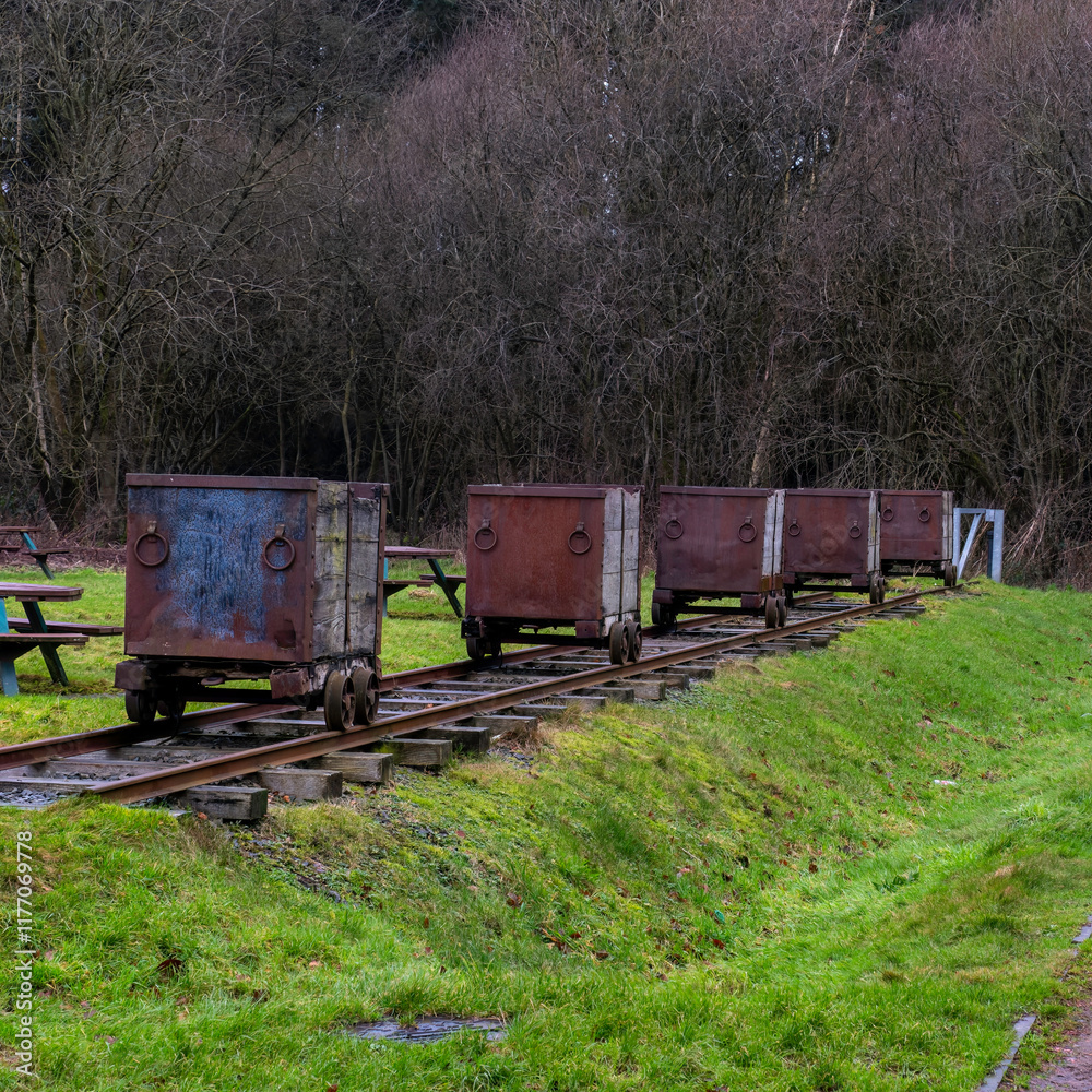 Ancient Rail Coal Carts From Scottish Coal Mine Ancient Rail Coal Carts From Scottish Coal Mine