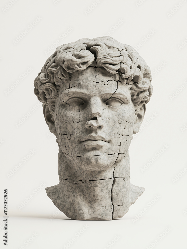 Render of Greek Statue Head Made of Stone Puzzle
Render of Greek Statue Head Made of Stone Puzzle