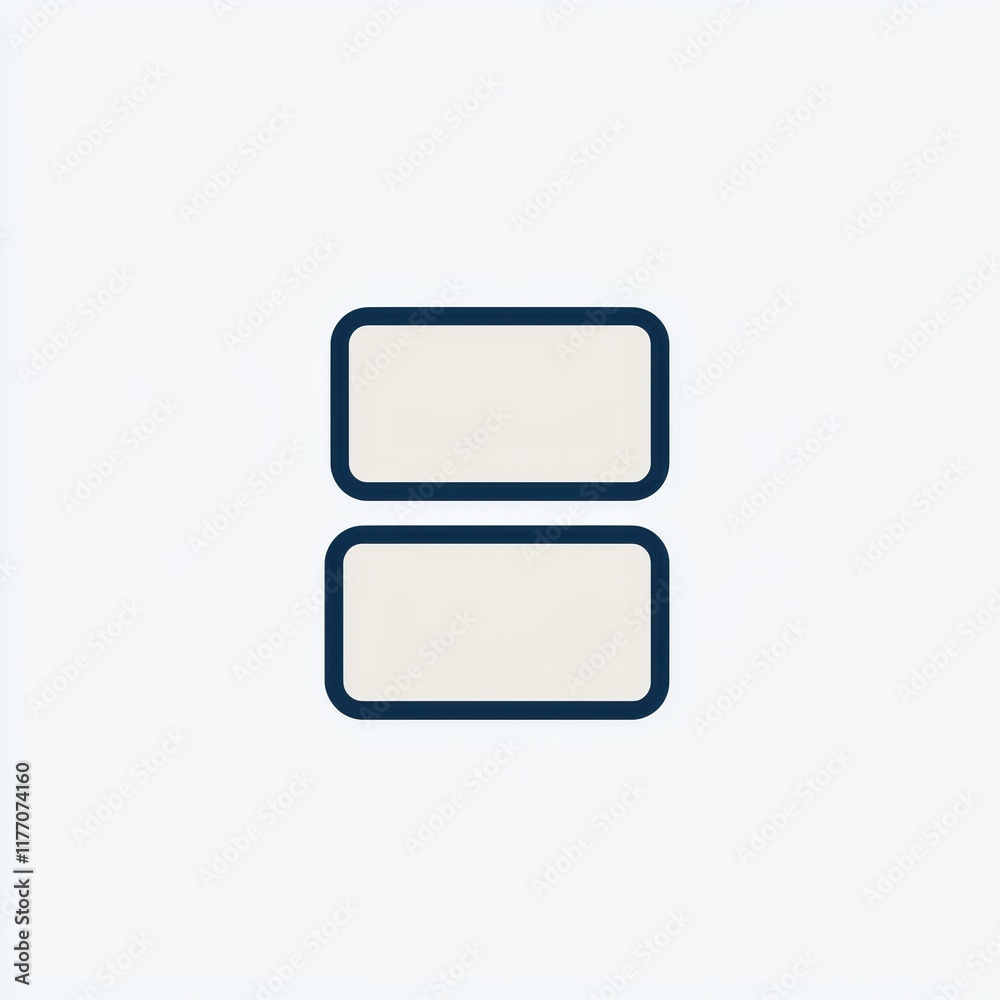 Abstract Graphic Design Element Two Stacked Rectangles Minimalist Beige and Dark Blue Abstract Graphic Design Element Two Stacked Rectangles Minimalist Beige and Dark Blue