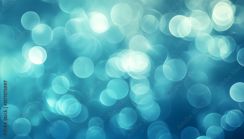 Abstract Teal Bokeh Background Light Circles Abstract Teal Bokeh Background Light Circles
