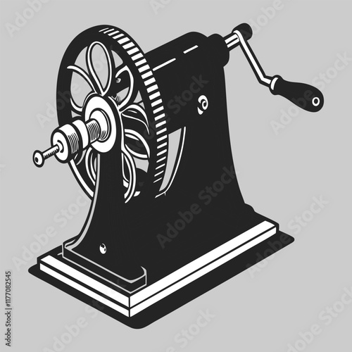 grinding machine silhouette vector design art and illustration