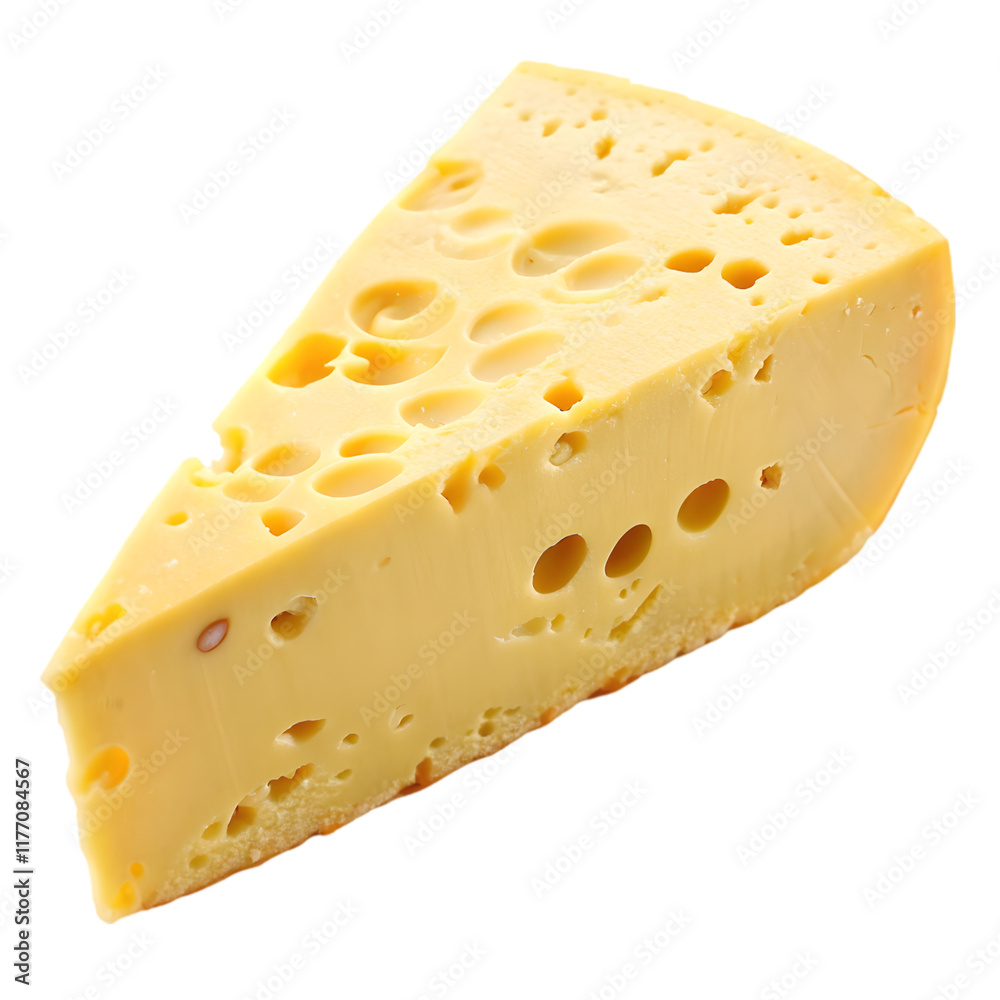 Cheese slice on transparent background Cheese slice on transparent background