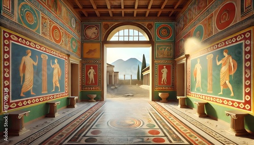 Interior of a Roman house in Pompeii