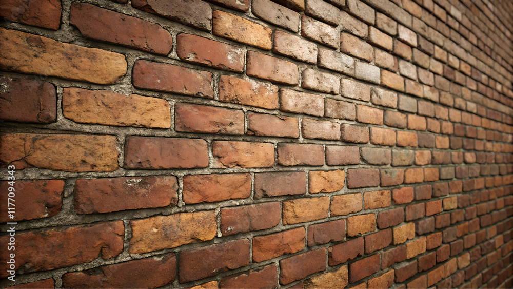 Obraz premium Textured vintage brick wall background with rustic charm