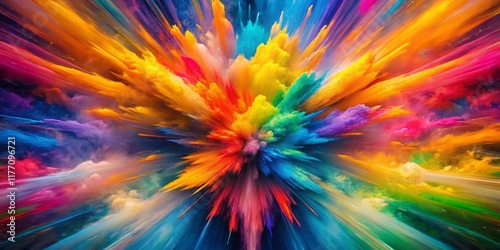 Wallpaper Mural Abstract Rainbow Explosion: Vibrant Color Burst Photography Torontodigital.ca