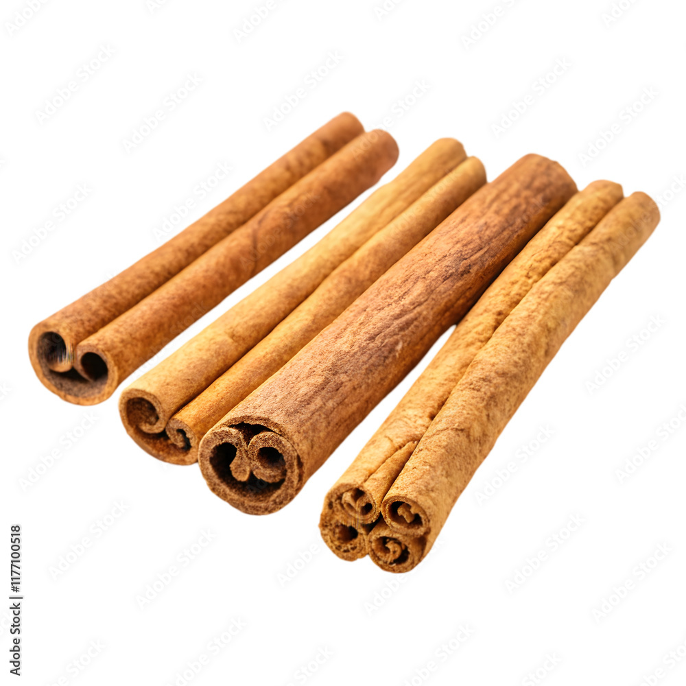 Cinnamon sticks on transparent background Cinnamon sticks on transparent background
