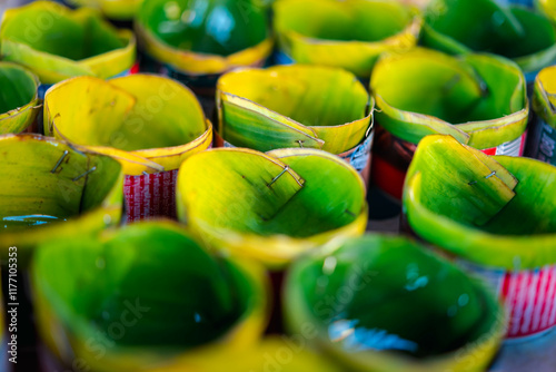 Nian gao is year cake or New Year cake or Chinese New Year's cake, is a sweet food prepared from glutinous rice flour and consumed in Chinese cuisine. It is also simply known as rice cake. photo