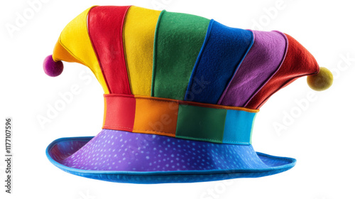 Clown hat, isolated on transparent background photo