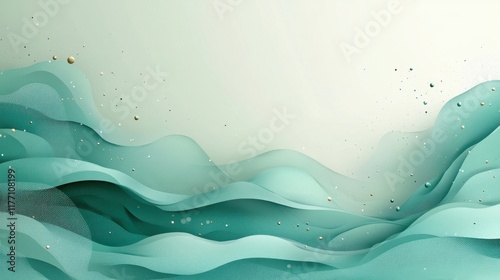A muted green background featuring scattered decorative dots and lines forming a minimal flat texture and a clean center 
