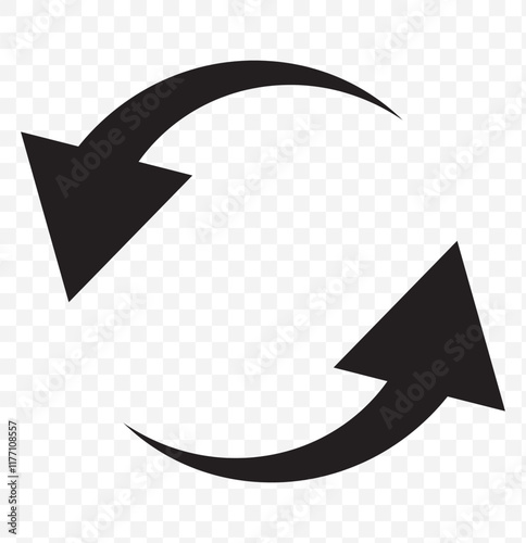 refresh arrow icon transparent. refresh sign PNG. reload, reset, icon. repeat, recycling sign. circular arrow icon vector. update icon. convert icon. replay, reboot sign in PNG format. eps 10.