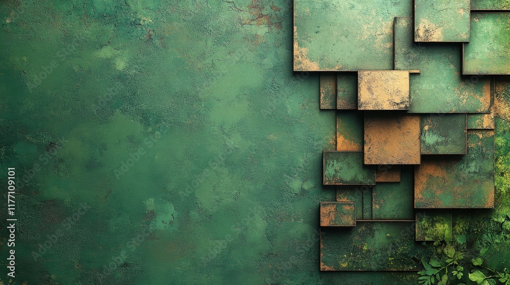 A muted green background featuring soft geometric patterns along the edges and a clean central section A muted green background featuring soft geometric patterns along the edges and a clean central section