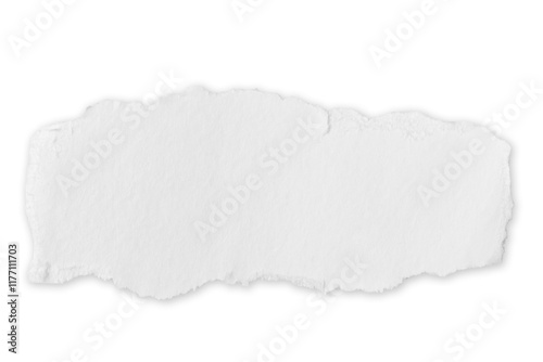 A torn piece of white paper isolated on a transparent background. Perfect for eco-friendly designs and art projects