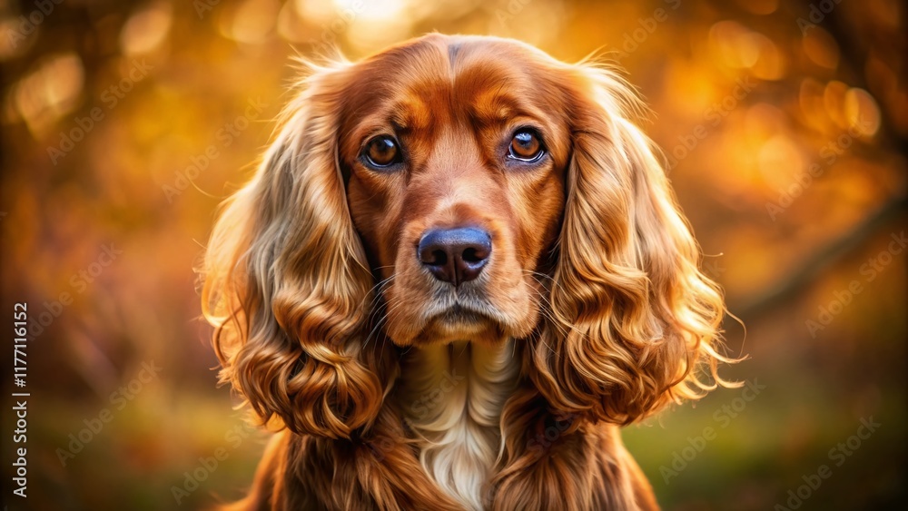 Adorable Cocker Spaniel Dog Sitting, High-Resolution Pet Photo Adorable Cocker Spaniel Dog Sitting, High-Resolution Pet Photo
