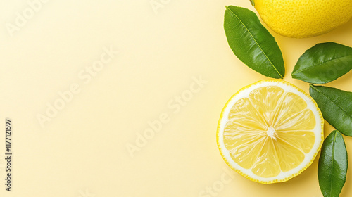 Vibrant Lemon Slice: A Fresh and Healthy Citrus Delight photo