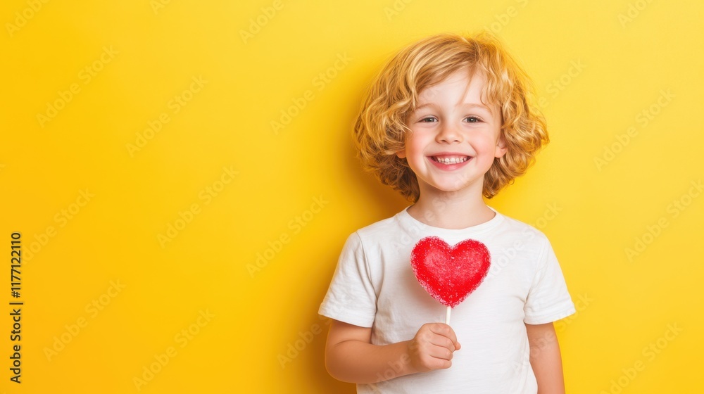 Joyful Child with Heart Lollipop Joyful Child with Heart Lollipop