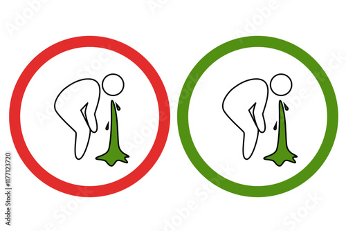 Vomiting icons